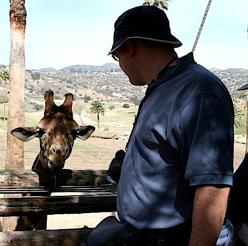 Image of me feeding a giraffe